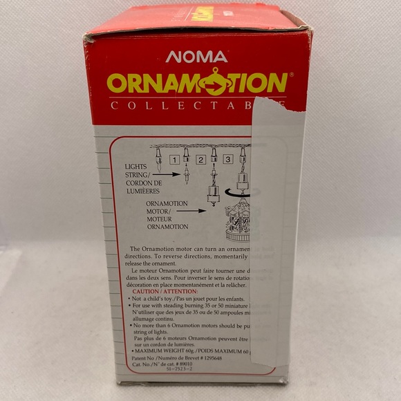 Vintage Noma Ornamotion Carousel Rotating Christmas Tree Ornament Holiday 1989 - Picture 3 of 15